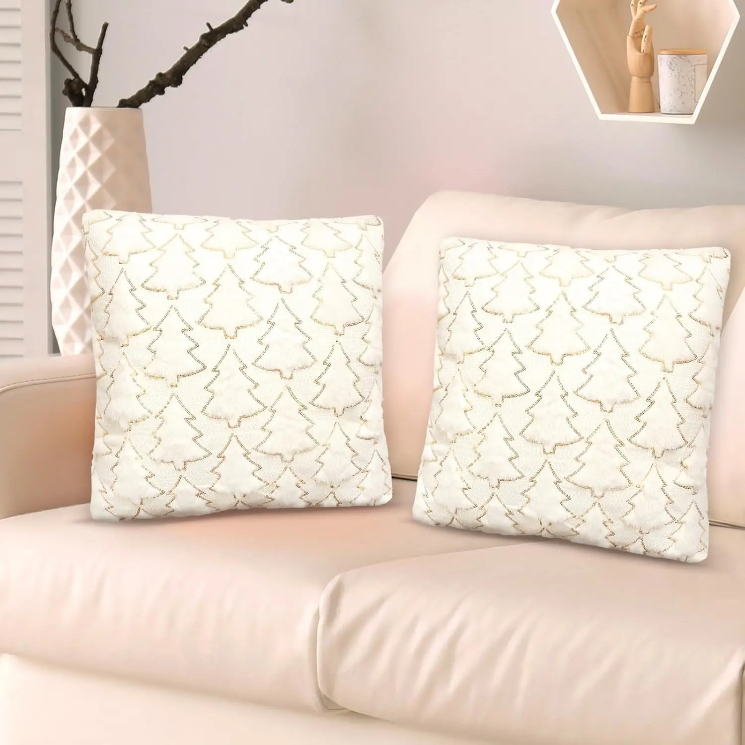Set Of 2 Christmas Pillowcases, 45 X