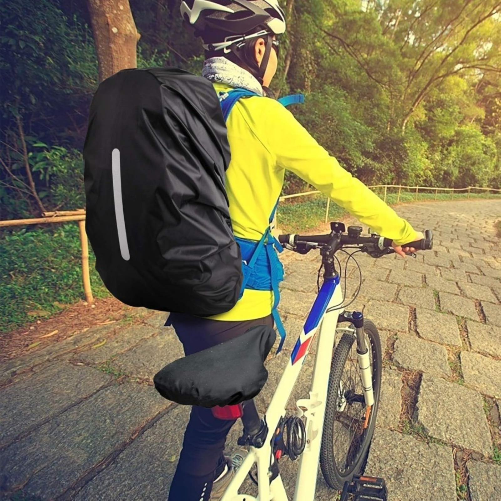 Bike Saddle and Backpack Cover Set, picture 2 of 3