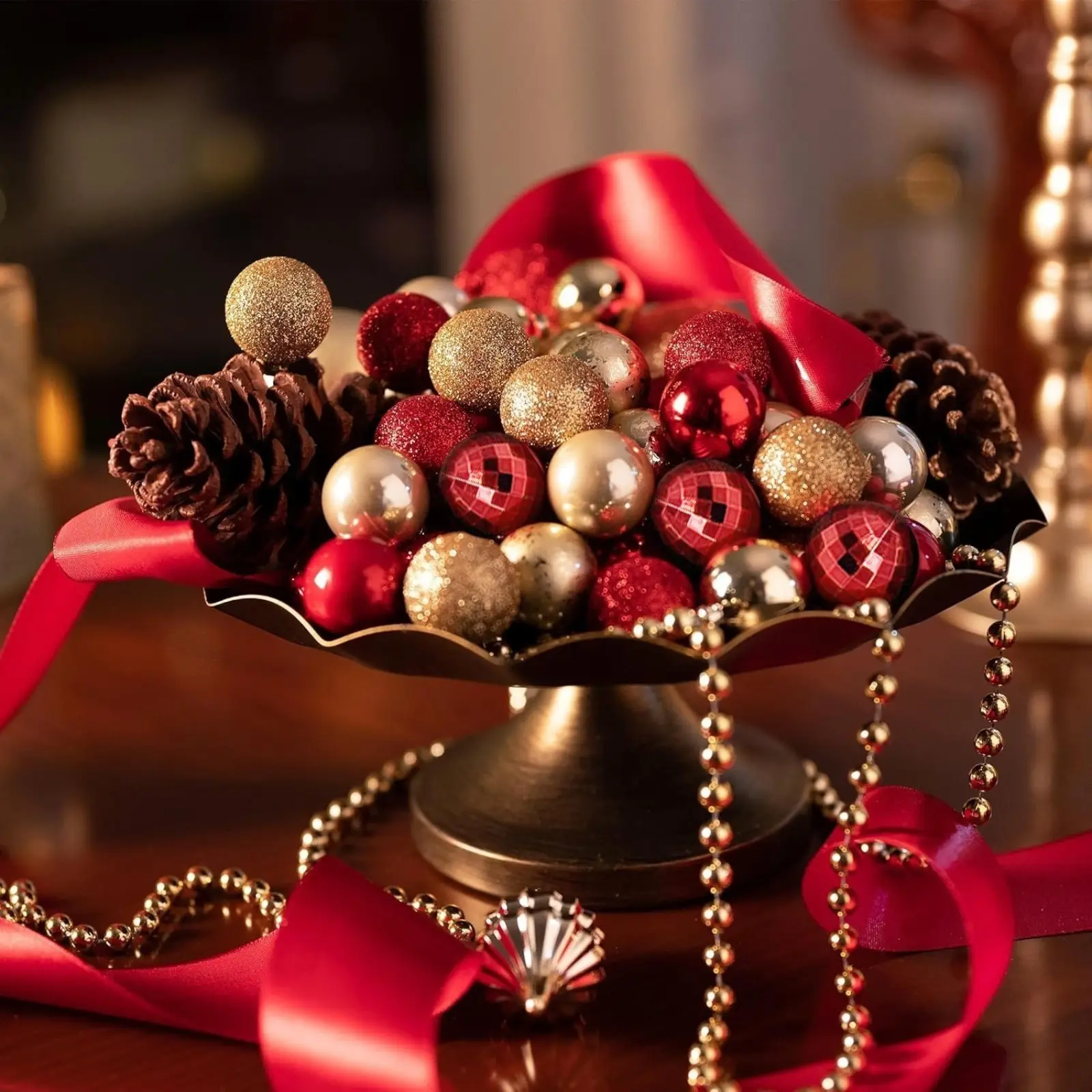 Christmas Decorations:Ball Ornaments, 49-Piece Set, Decorations
