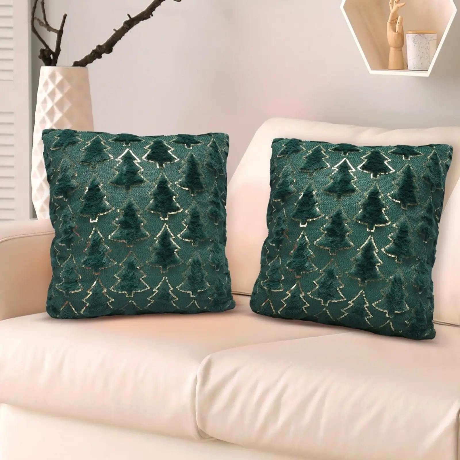 Set Of 2 Christmas Pillowcases, 45 X