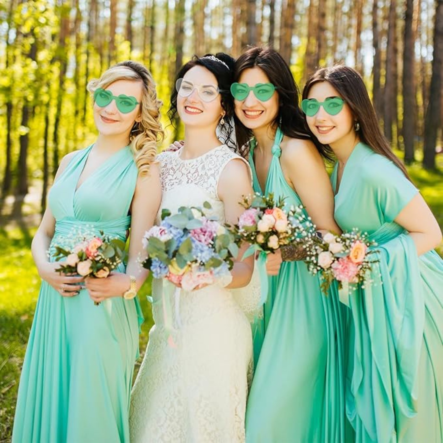 Ensemble de lunettes de soleil de mariée 10 pièces : lunettes pour femmes avec – Image 4