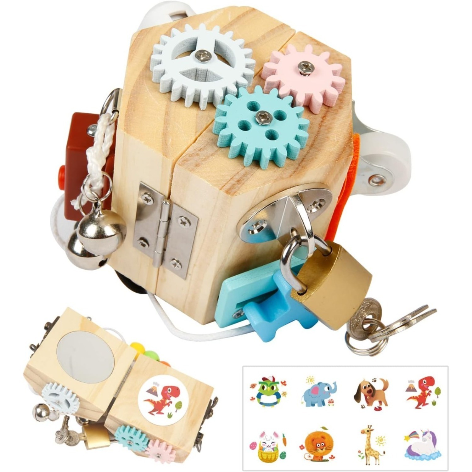 13-in-1 Motor Skills Handcrafted Busy Activity Cube