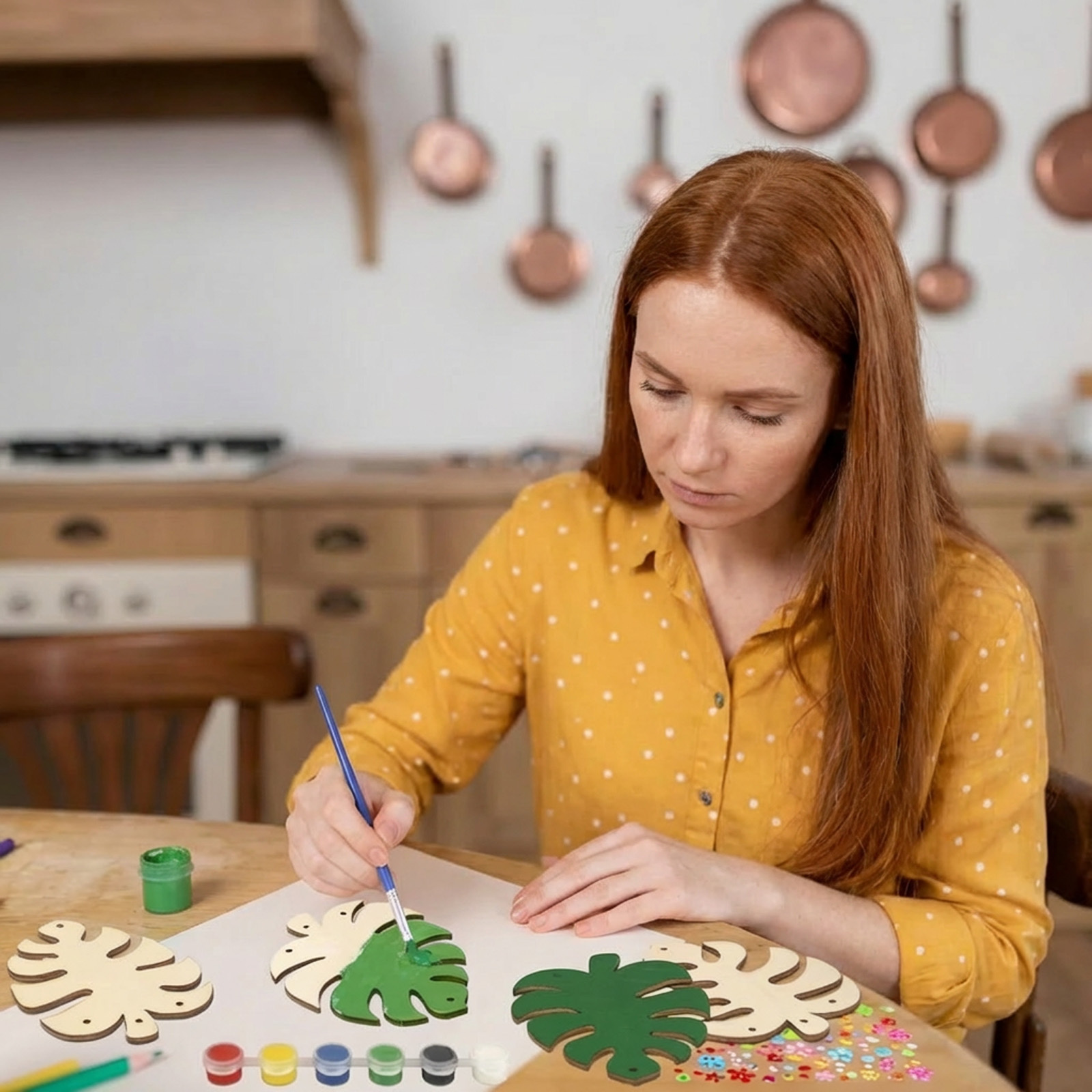 Monstera Wind Chime Craft Kit
