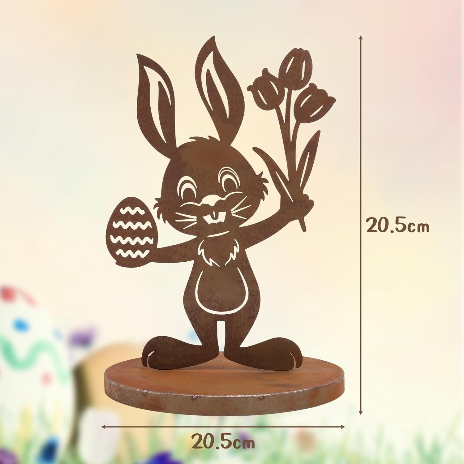 Décorations de table, lapin de pâques en métal, décor de pâques, lapin – Image 4