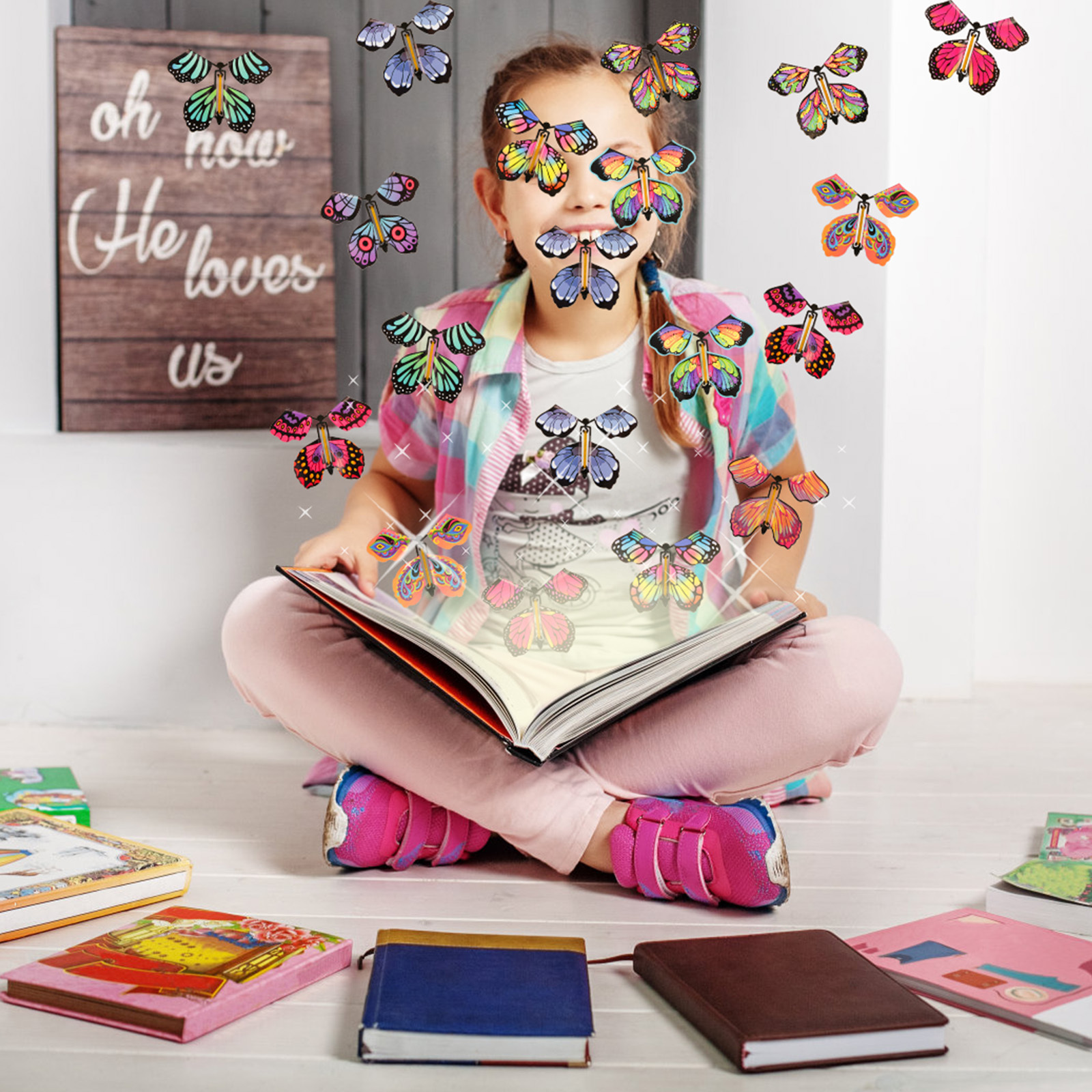 Decorative Butterflies with Elastic Band