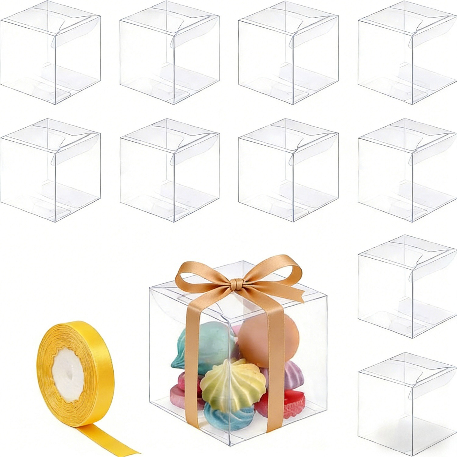 Clear Gift Box Set, 20-Piece Set Of Transparent Gift Boxes, Versatile Disposable Gift Packaging For Parties And Events—Party Supplies Set