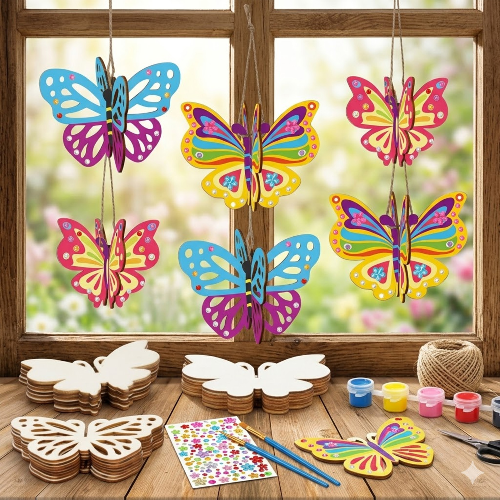 Wooden Butterfly Party Craft Kit