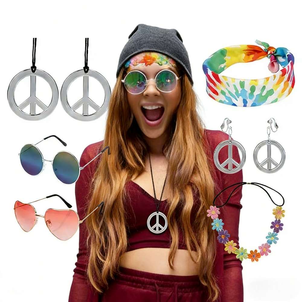 Hippie Retro Party Jewelry Set