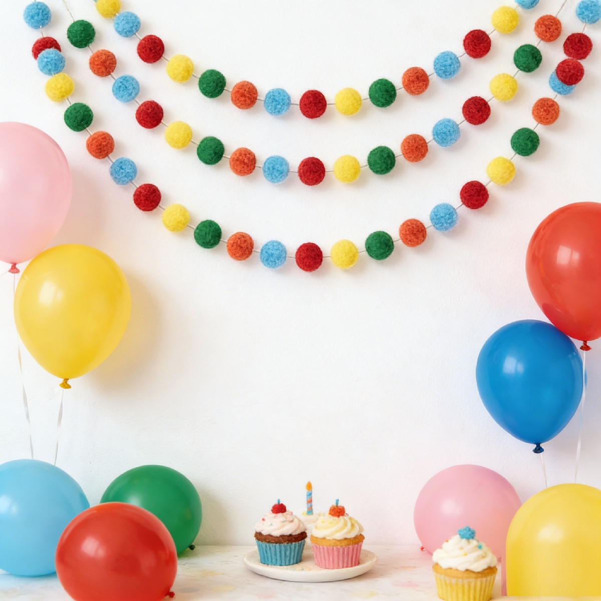 Felt Ball Garlands