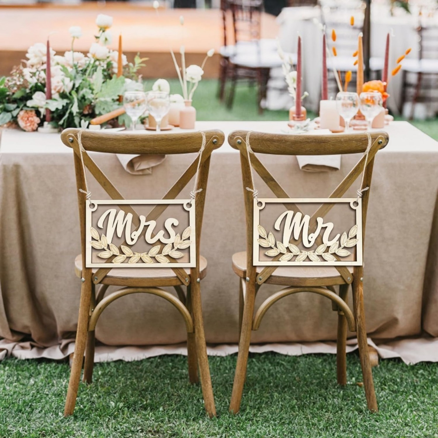 Mr and Mrs Chair Signs