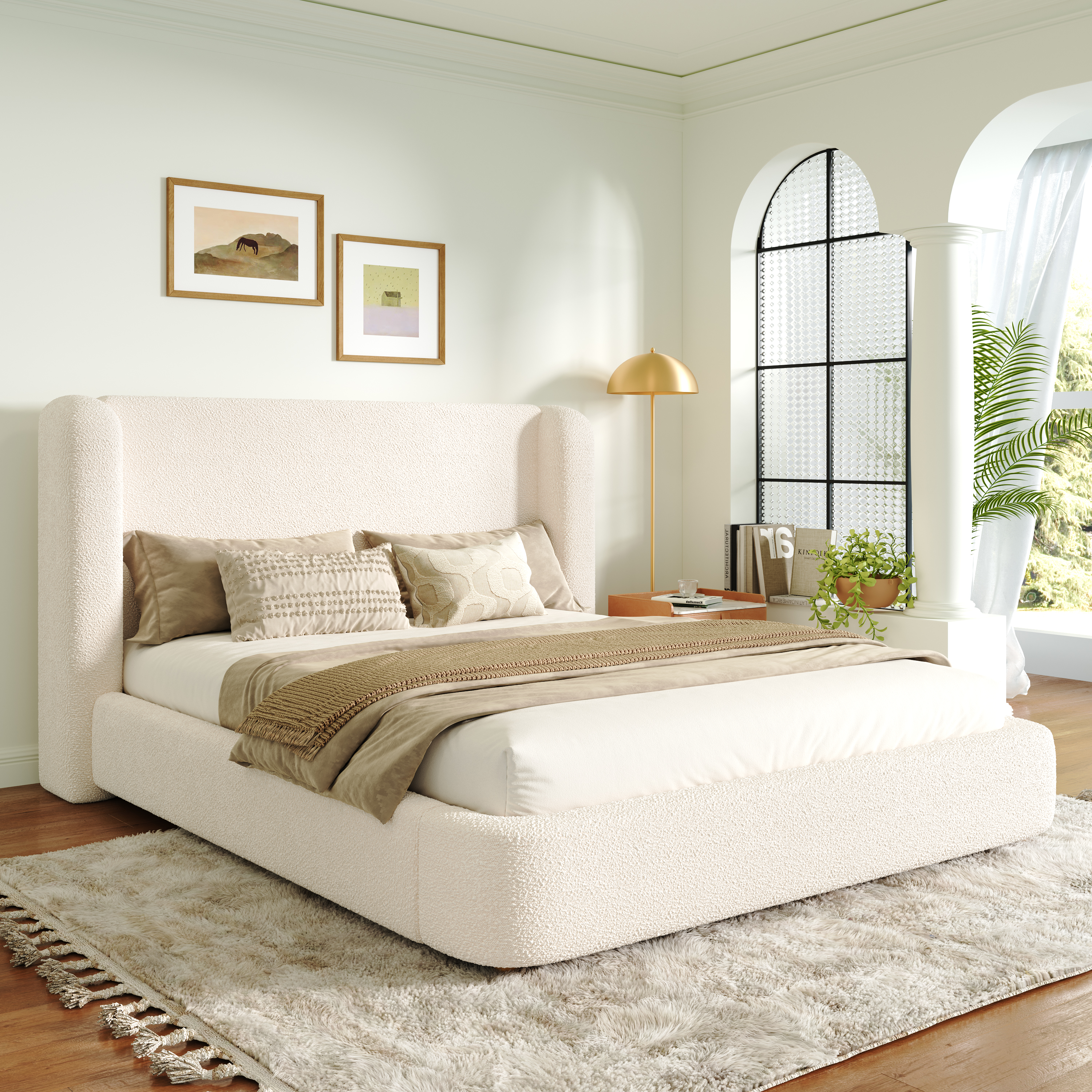 5FT King Size Upholstered Ottoman Storage Bed 150 X 200 Cm Hydraulic Lift-Up — image 3