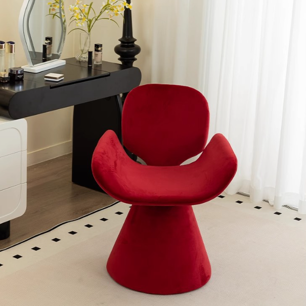 Light Dressing Stool, Bedroom 360 Swivel Chair, Red Style Home Room, Ladies' — image 4