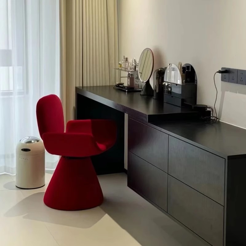 Light Dressing Stool, Bedroom 360 Swivel Chair, Red Style Home Room, Ladies' — image 3