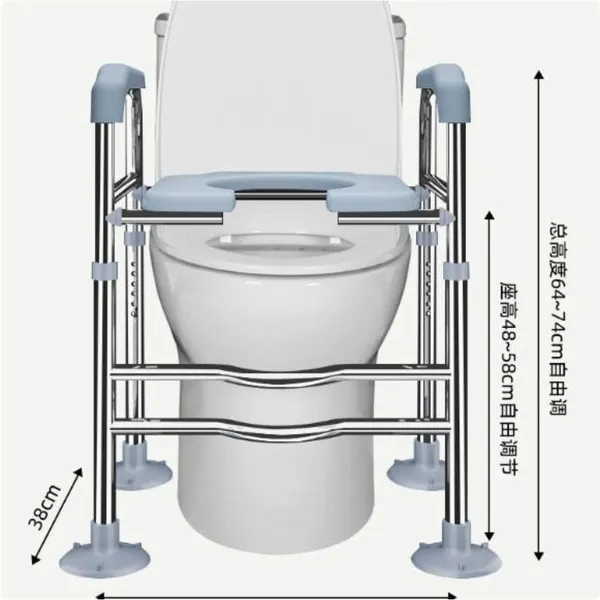 Foldable Toilet Standing Aid, Sturdy Support Bracket, Bathroom Toilet Handrail Support Grab Bar