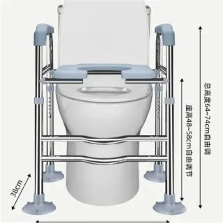 Foldable Toilet Standing Aid, Sturdy Support Bracket, Bathroom Toilet Handrail Support Grab Bar