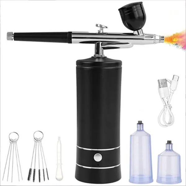 Cordless Mini Portable Airbrush Set Spray Gun With Compressor