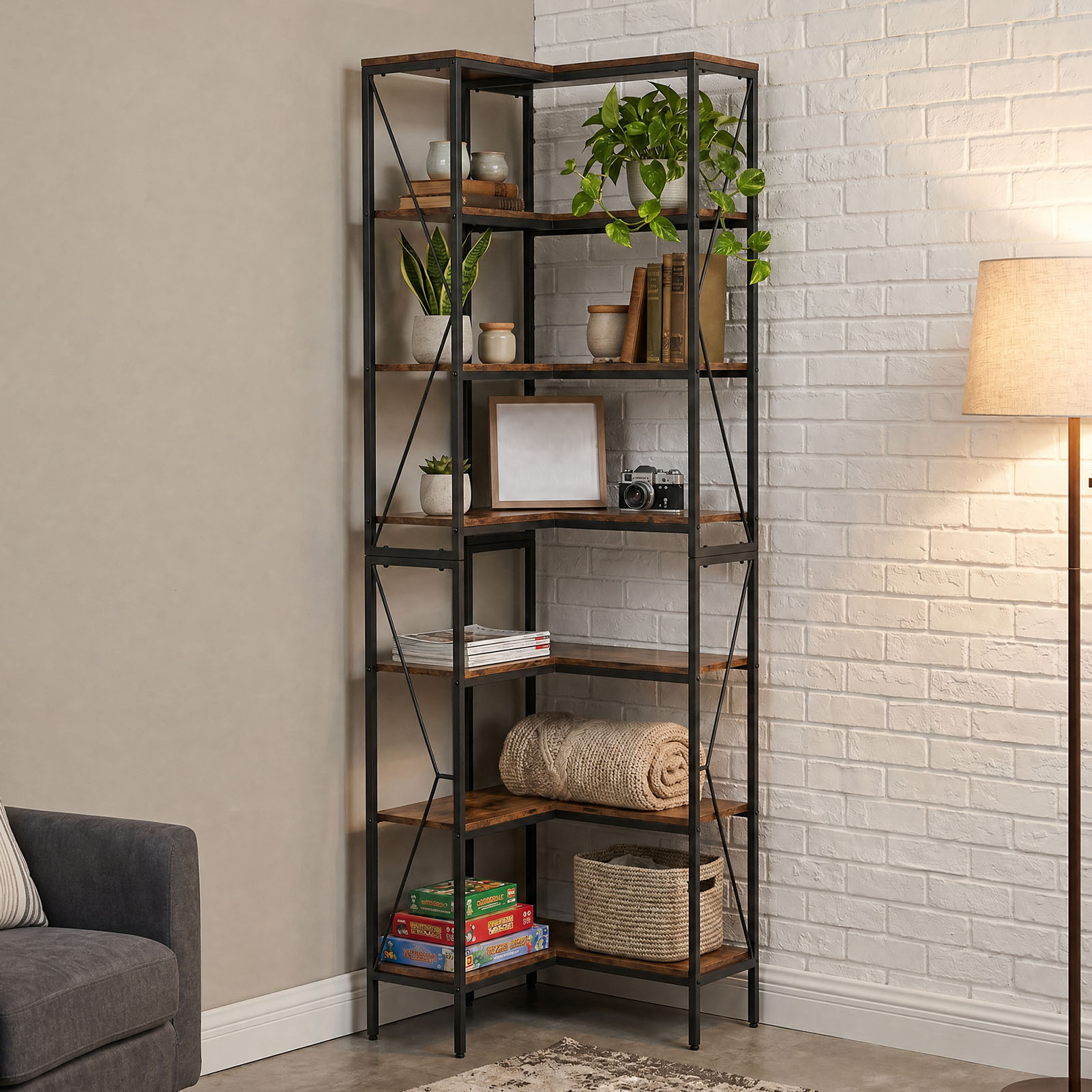 7 Tier Corner Bookshelf, picture 4 of 5