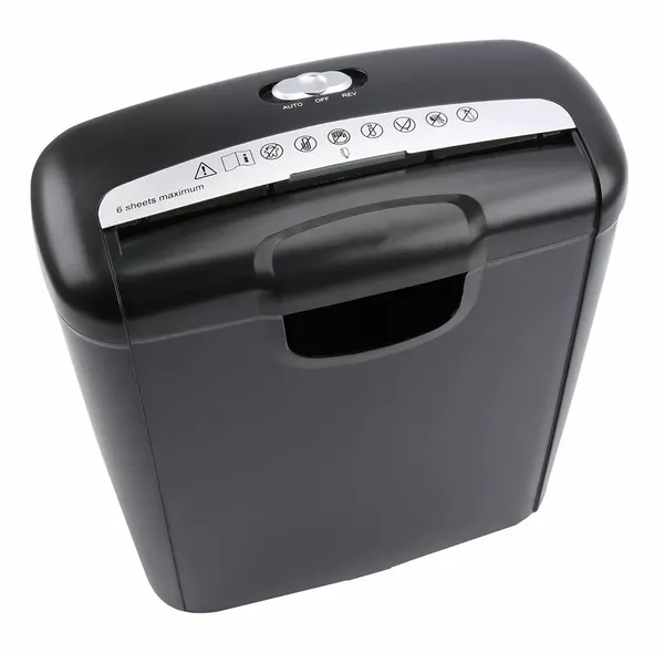 Paper Shredder, 6 Sheets Strip Cut, Security Level P2, Credit Card Shredding