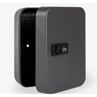 A Secure Key Box With A Combination Lock, Made Of Metal And Featuring 20 Hooks, Designed For Wall Mounting, Three Digit Password Lock, Suitable For Schools, Families, And Businesse