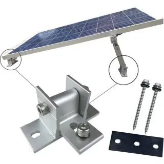 4PC Adjustable Roof Tile Solar Mounting For Flat Tin Roofs With Great Flexibility For Commercial And Residential Solar