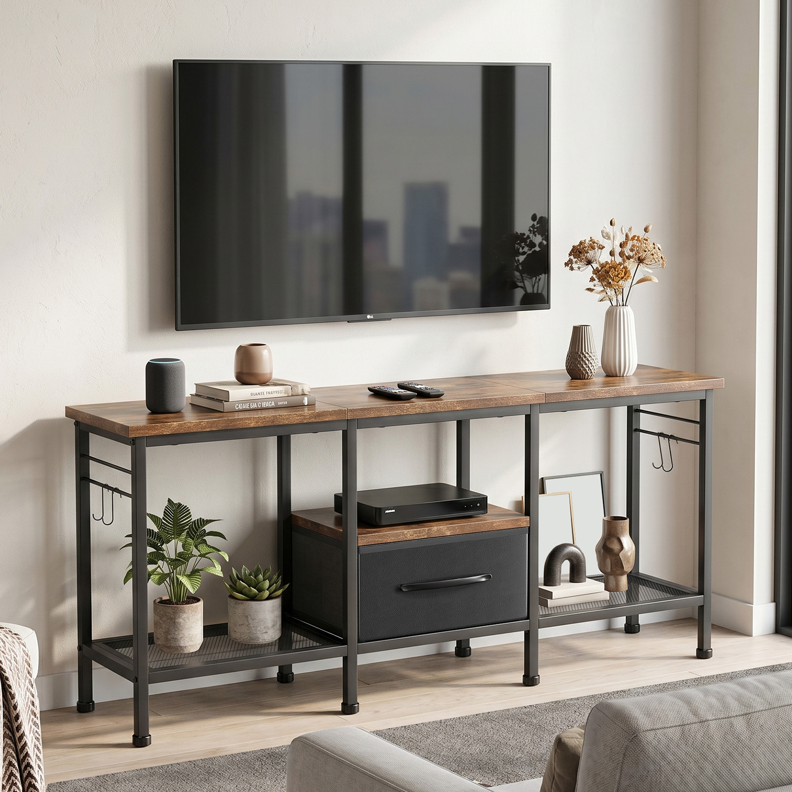 TV Stand with Fabric Drawer, picture 3 of 5