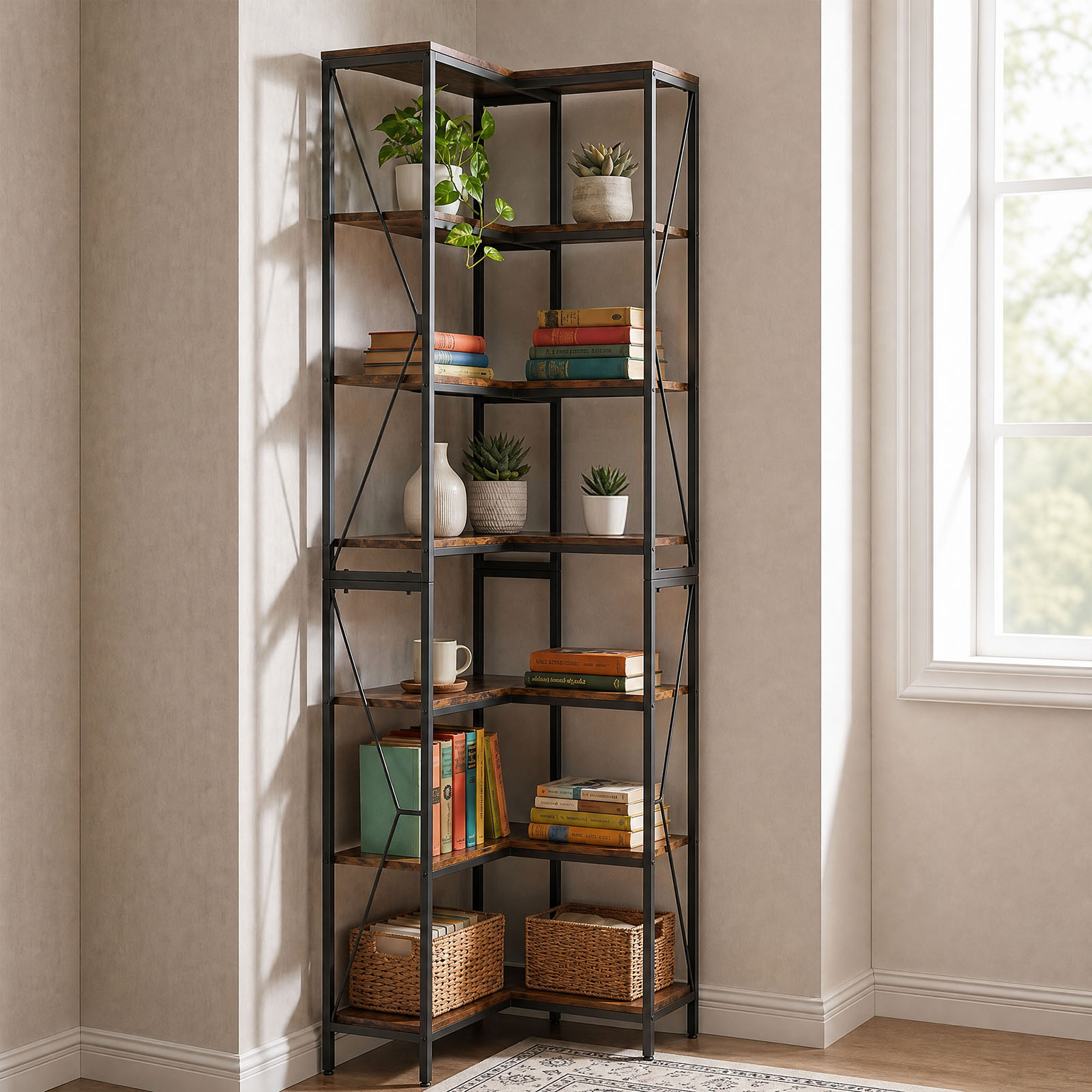 7 Tier Corner Bookshelf, picture 2 of 5