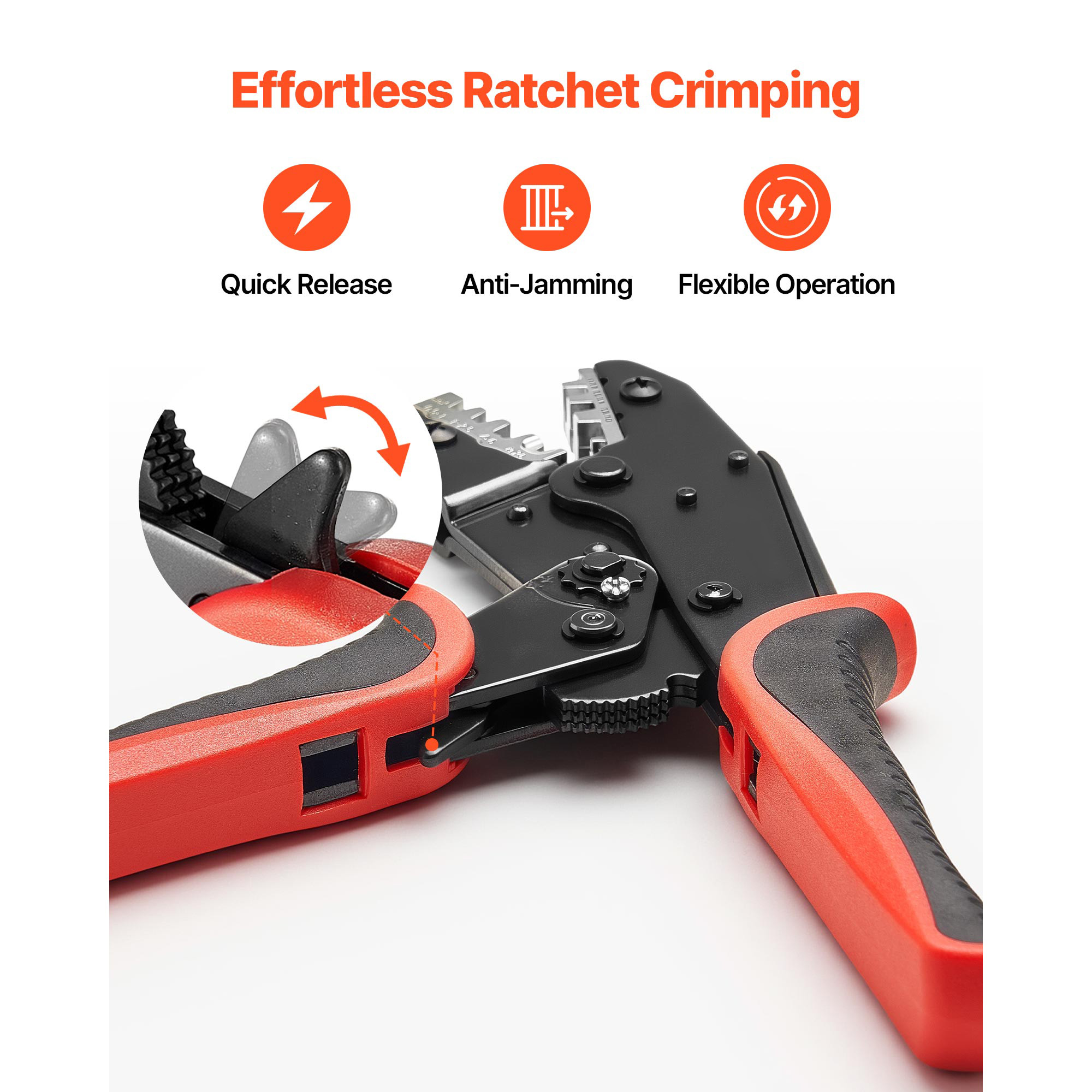 Crimping Tool, 24-10 AWG Ratcheting Wire Crimper Tool, Labor-Saving Electrical Terminal Crimp Pliers With Clear… - 5