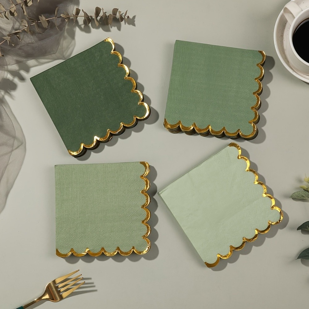 Hot-Stamped Shaped Napkins, 100 Sheets, picture 2 of 3