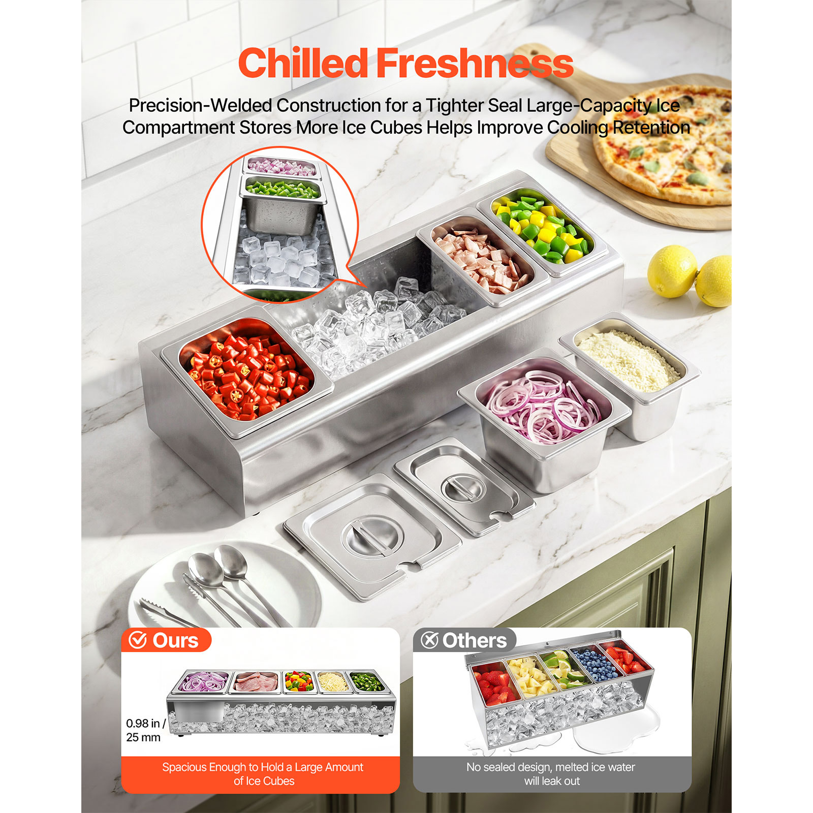 Stainless Steel Food Serving Display, picture 3 of 4