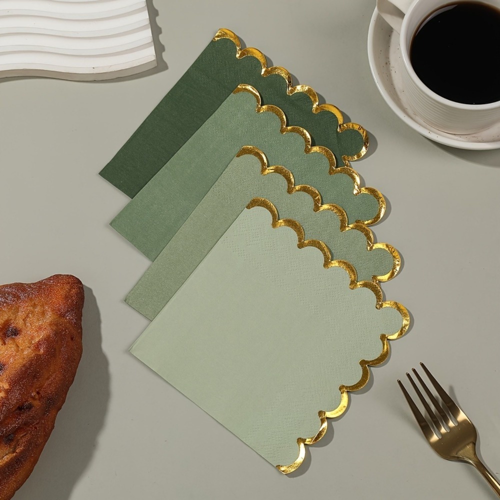 Hot-Stamped Shaped Napkins, 100 Sheets