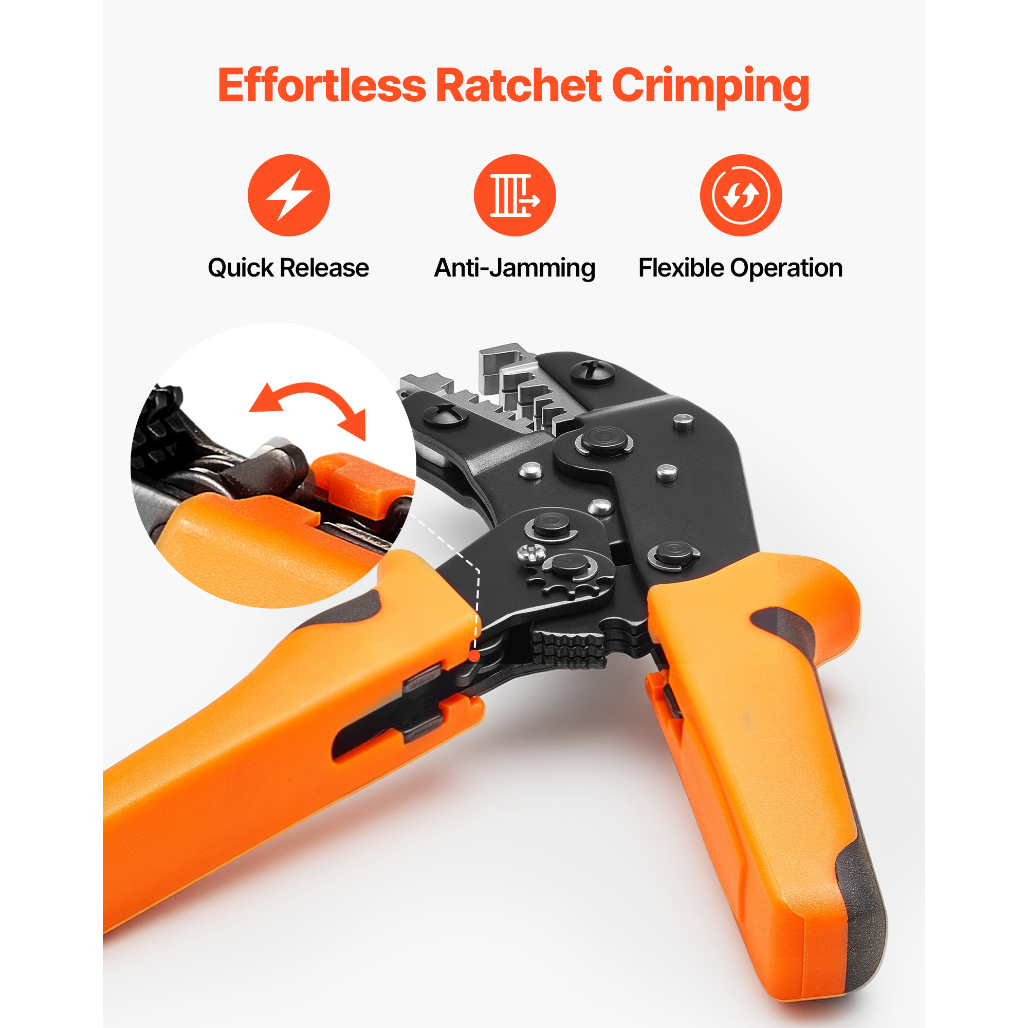 Crimping Tool, 24-12 AWG Ratcheting Wire Crimper Tool, Labor-Saving Electrical Terminal Crimp Pliers With Clear… - 5