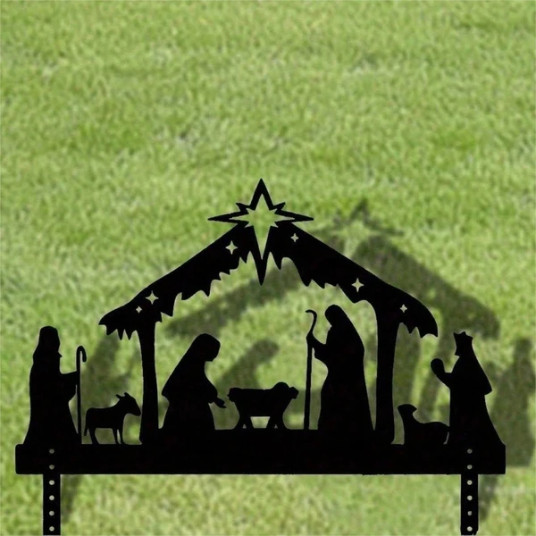 CIFbuy Waterproof Metal Nativity Projector Light Outdoor Wall Christmas Decoration Gift(TikTok, Temu Pick-up Service) — foto 4
