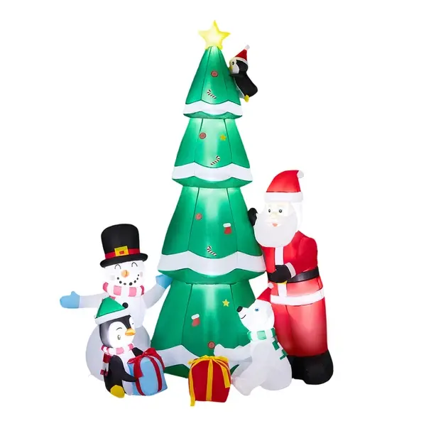 7.5FT Lighted Christmas Inflatable Decoration, Tree