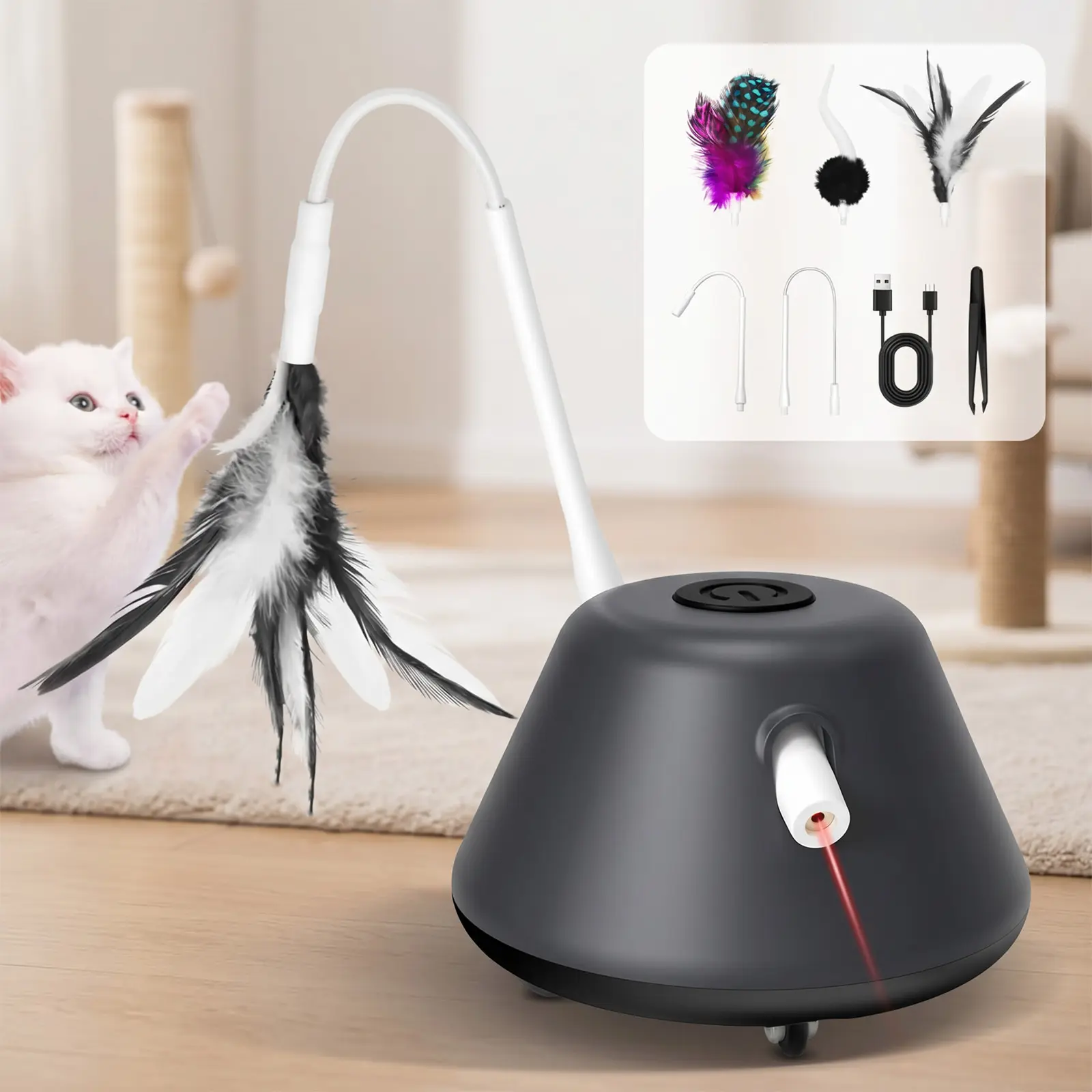 PT2021 Cat Toy In Black