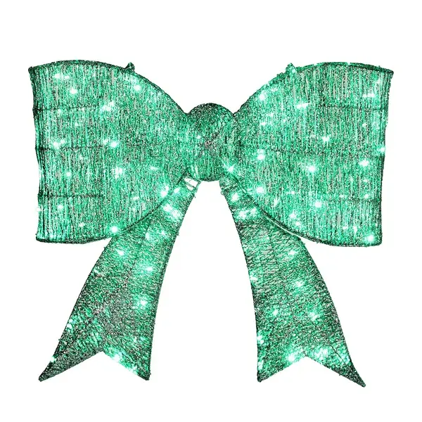 Pre-lit Outdoor Giant Bowknot Christmas Decoration, Lighted