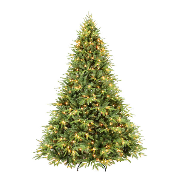 Artificial 4ft Green Christmas Tree With 856 PE/PVC Mixed Branch Tips, 150L Warm White Led, Steel Wire, Hinged Premium & Foldable Base For Indoor Holiday Decorating