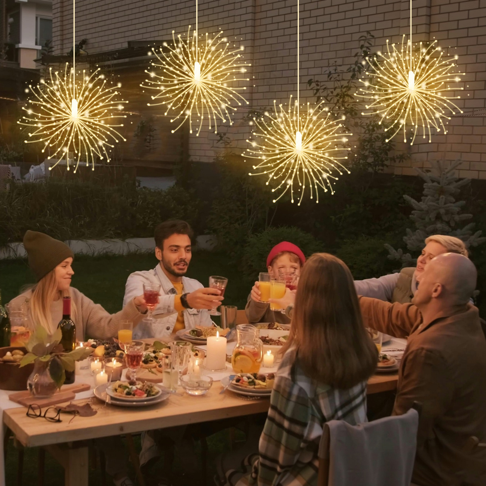 Warmweiße DIY Pusteblumen-Deko, 1 Stück – Zum Aufhängen an Fenstern, Wänden, für Partys - Thumbnail 5