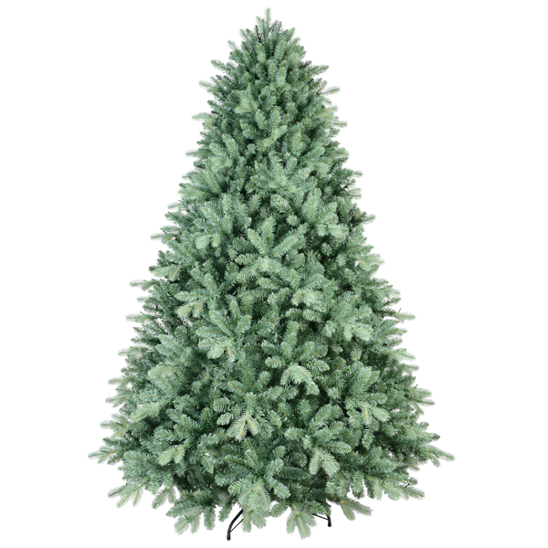 Artificial 5ft Blue Green Tint Christmas Tree With 1194 PE/PVC Mixed Branch Tips, Memory Wire+iron Wire, Hinged Premium & Foldable Base For Indoor Holiday Decorating