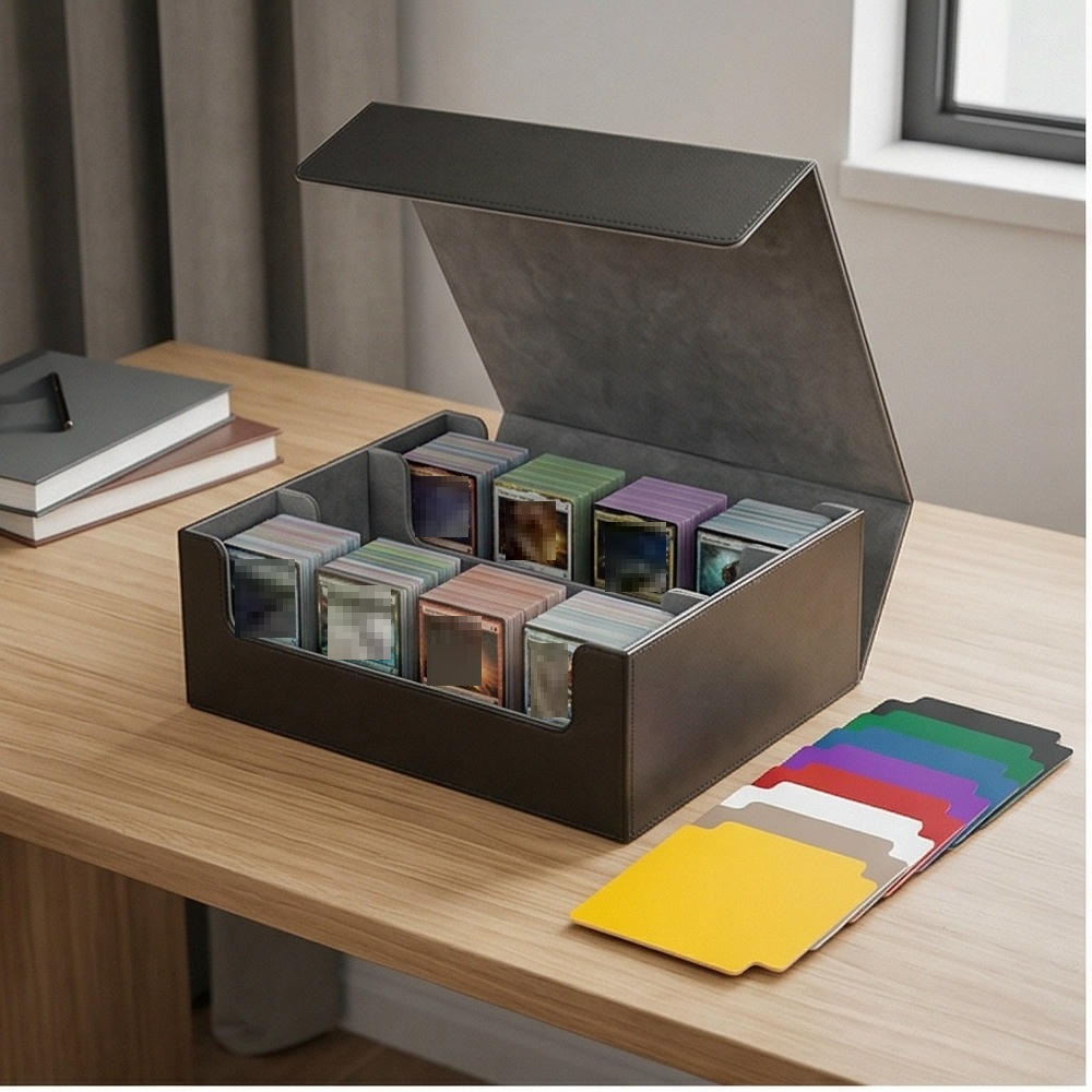 Trading Card Deck Box In Black – Sturdy Storage Box For Trading Cards & Card Games