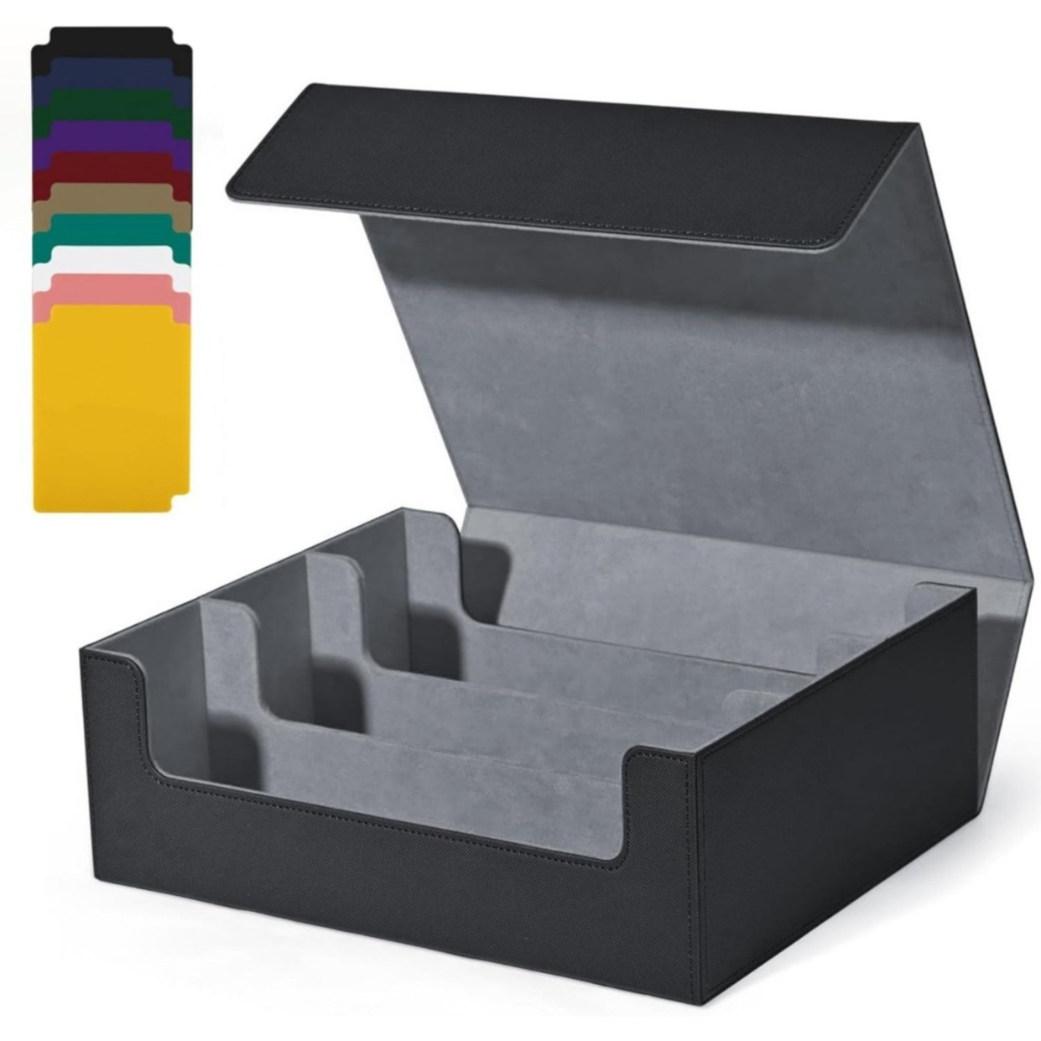 Sammelkarten Deck Box in Schwarz – Robuste Aufbewahrungsbox für Trading Cards - Thumbnail 3