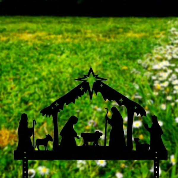 CIFbuy Waterproof Metal Nativity Projector Light Outdoor Wall Christmas Decoration Gift(TikTok, Temu Pick-up Service) — foto 2