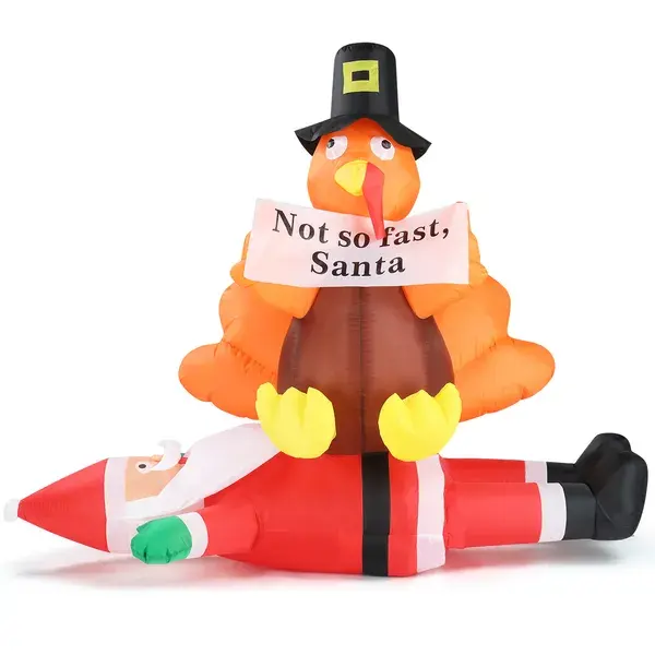 4.9 FT Lighted Christmas Inflatable Decoration, Turkey