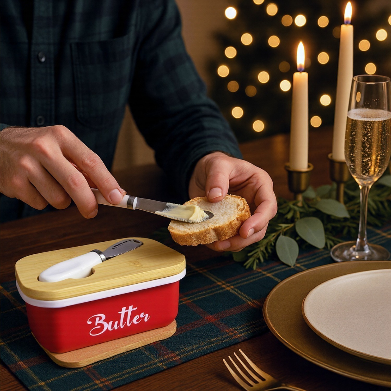 Mehrteiliges Party-Geschenkset, rote Butterdosen – Ideal für Weihnachten, Valentinstag und besondere Anlässe - Thumbnail 4