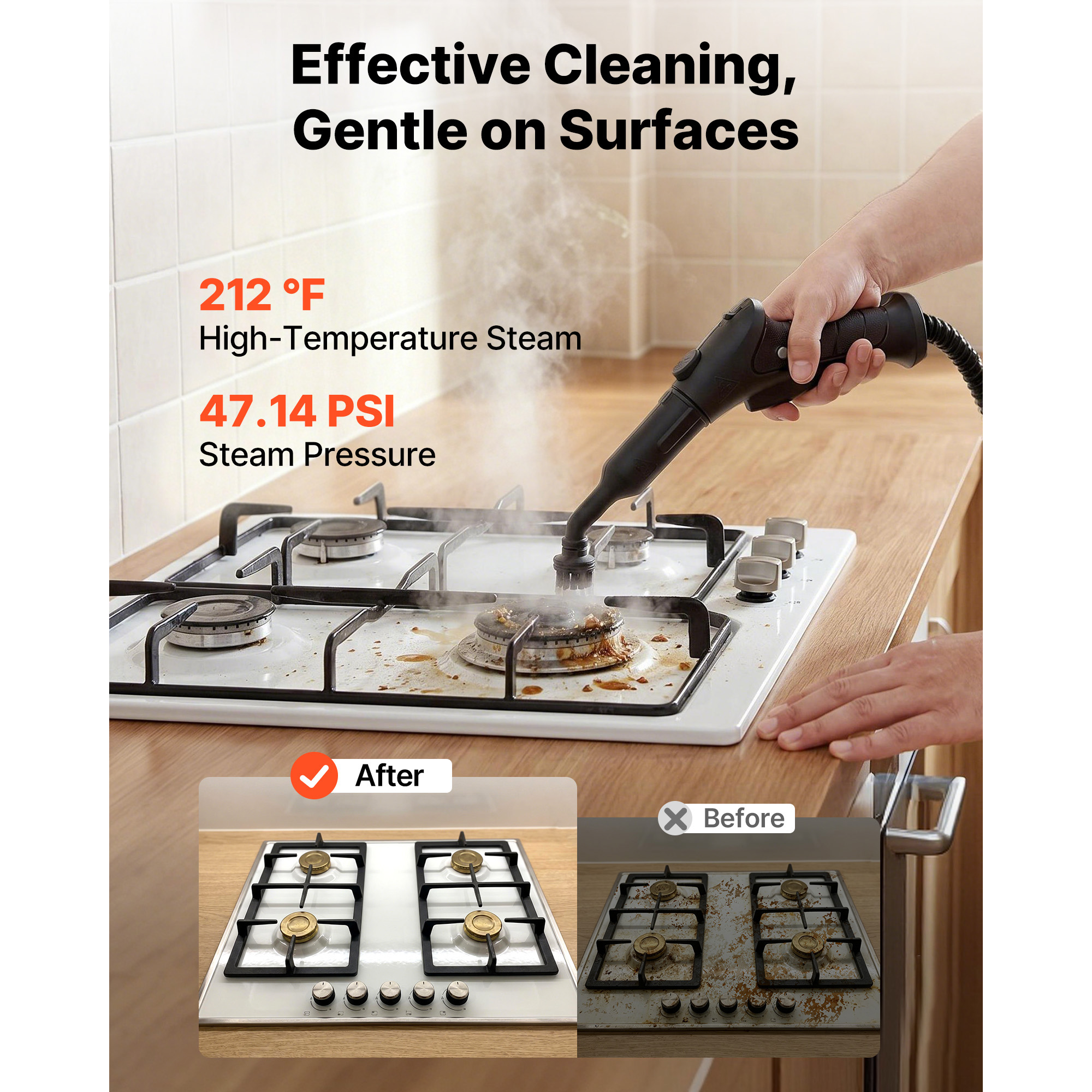 steam cleaner 34 oz tank steamer for cleaning with 20 accessories extend 4