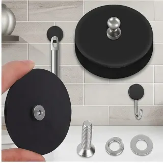 4-Piece Set Of Rubber-Coated Magnets - D66 M6 For Securely Attaching Posters And Notes - Party Accessory Set