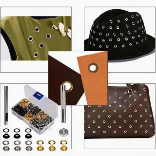 Metal Eyelet Set With Installation Tool – 100 Eyelets In Various Sizes – Complete Eyelet Kit For Textiles, Leather, And Craft Projects – Craft Supplies