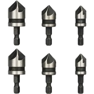 Countersink Bit Set For Metal, 2 X 3-piece Hex-shank Countersink And Deburrer Set, Precision Tool Accessories For Clean Countersinks When Drilling Holes In Metal – Industrial Hardw