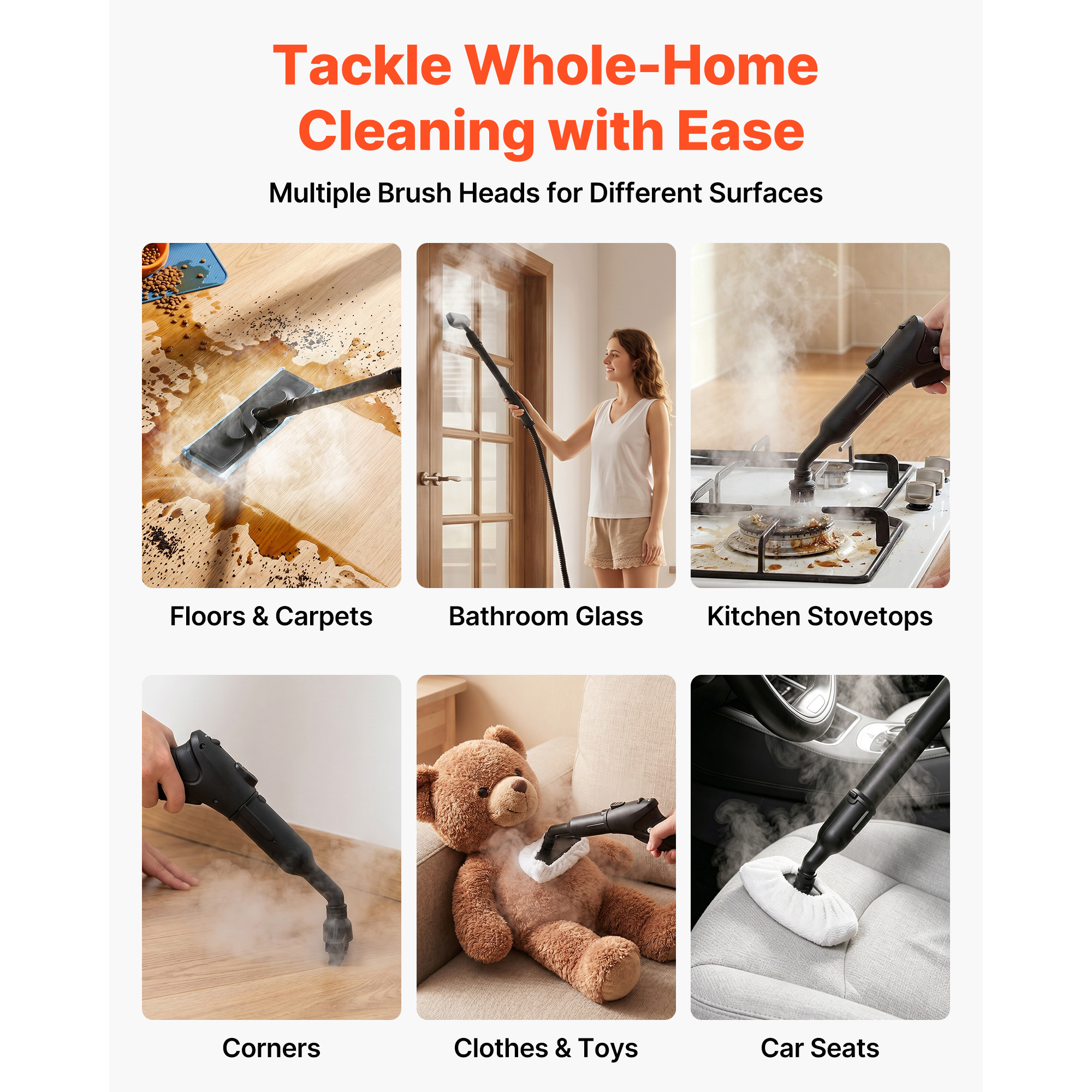 steam cleaner 34 oz tank steamer for cleaning with 20 accessories extend 2