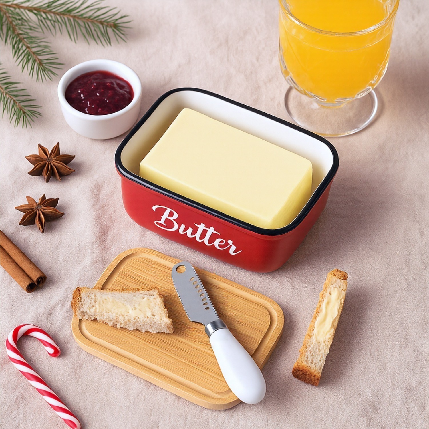 Mehrteiliges Party-Geschenkset, rote Butterdosen – Ideal für Weihnachten, Valentinstag und besondere Anlässe - Thumbnail 5