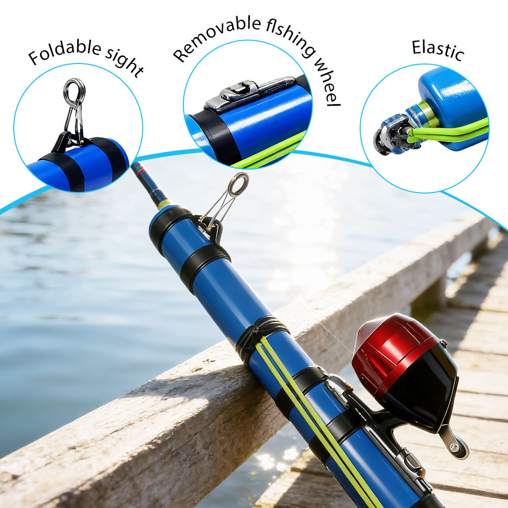 Professional Fishing Catapult Rod With Interchangeable Hoses For Precise Long-Distance Casts | Saltwater & Freshwater | Compact & Travel-Friendly For On-the-Go And Ice Fishing